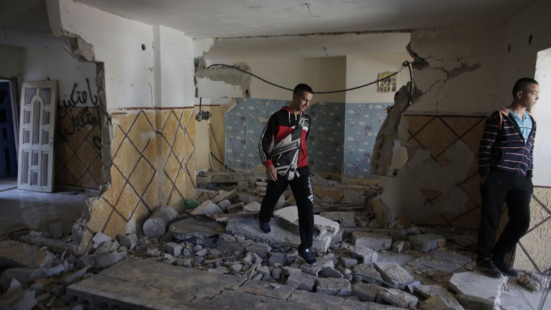 The home of Abdelrahman Shaludi was destroyed by Israeli forces