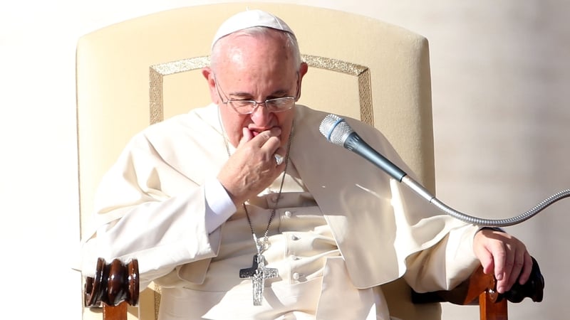 Pope Francis attends his weekly audience in the Vatican this morning