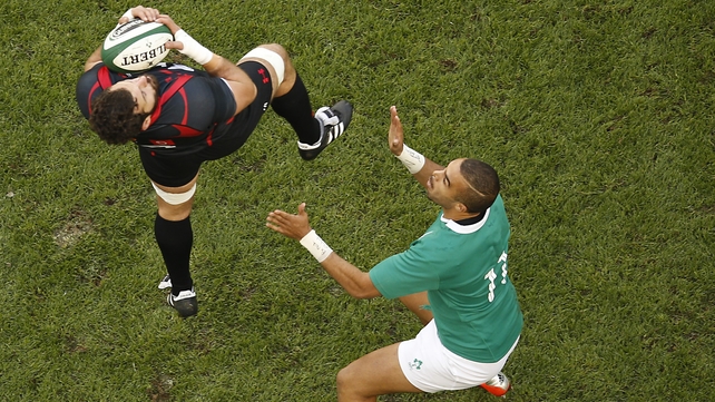 Georgia’s Dimitri Basilaia and Ireland’s Simon Zebo during the November International on Sunday