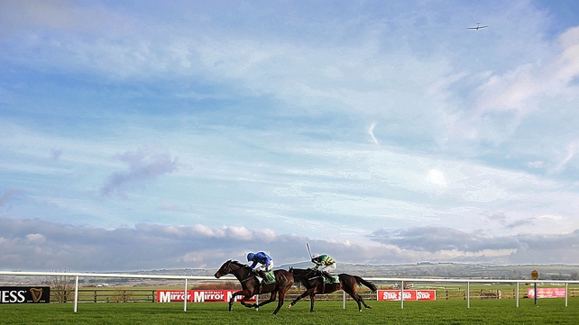 Hurricane Fly ridden by Ruby Walsh leads home Jezki ridden by Mark Walsh to win The StanJames com Morgiana Hurdle on Sunday