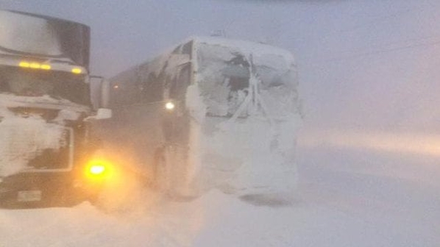 Rock band Interpol were forced to cancel two shows in Canada after being trapped in the snow near Buffalo