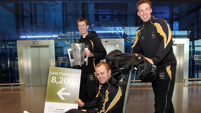 At Dublin Airport ahead of the 2011 All Star trip