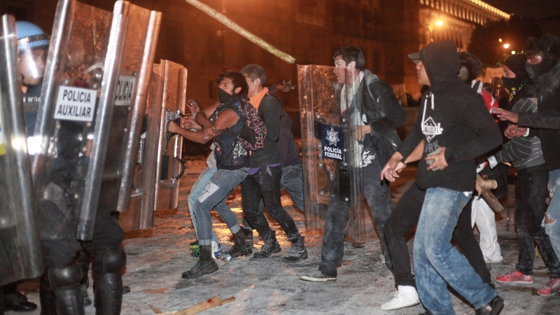 Protests which had earlier been peaceful turned violent