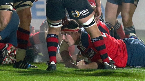 Munster's Robin Copeland scores his side's first try