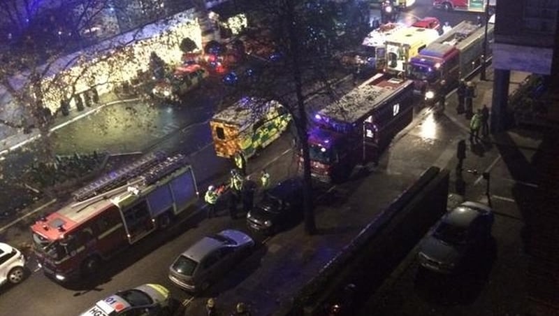 Around 80 firefighters are attending the scene in London