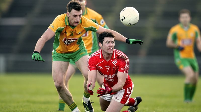Corofin’s Ronan Steede (l) and Ruairdhi O’Connor of Ballintubber