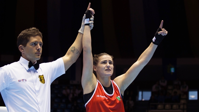 An emotional Katie Taylor secures a fifth consecutive world title at the AIBA Women's World Boxing Championships in South Korea