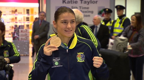 World Champ Katie Taylor returns home