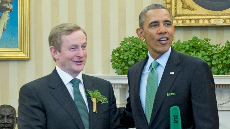Enda Kenny said Barack Obama's actions 'demonstrate true leadership'