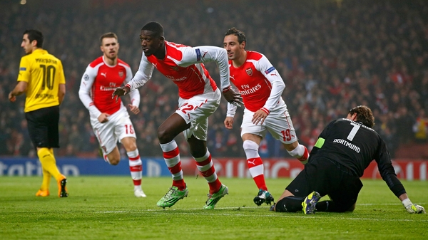 Yaya Sanogo made it 1-0 to the Arsenal after just two minutes