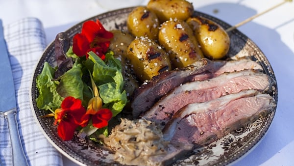 Butterflied Lamb with Yoghurt and Mint