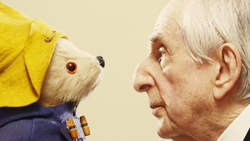 Michael Bond and his creation, Paddington (pic: Felicity McCabe)