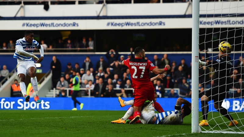 Leroy Fer of QPR scores his team's second goal