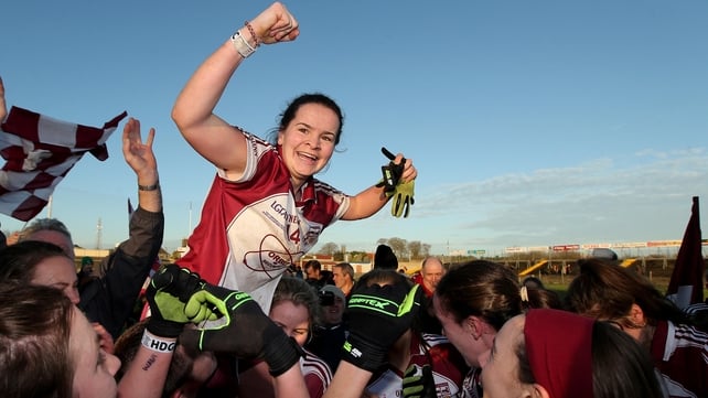 Termon's Geraldine McLaughlin celebrates after the All Ireland Senior Club Championship final in Tuam