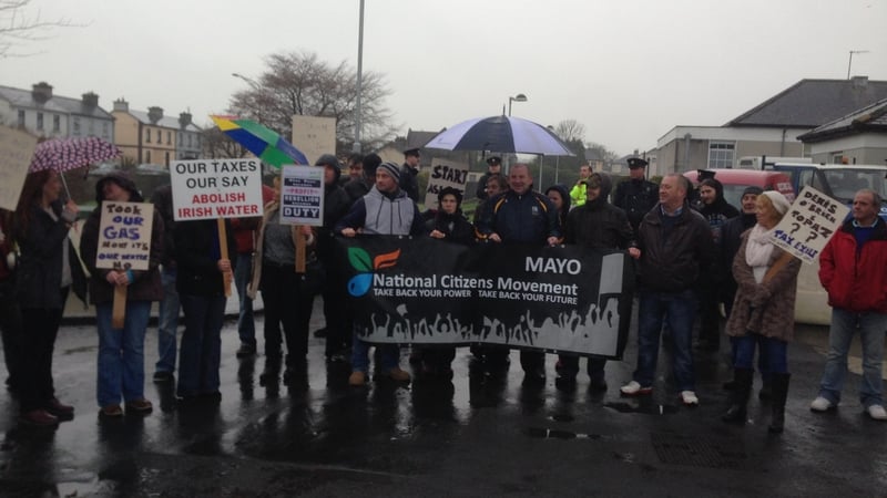 Protesters called for the abolition of Irish Water