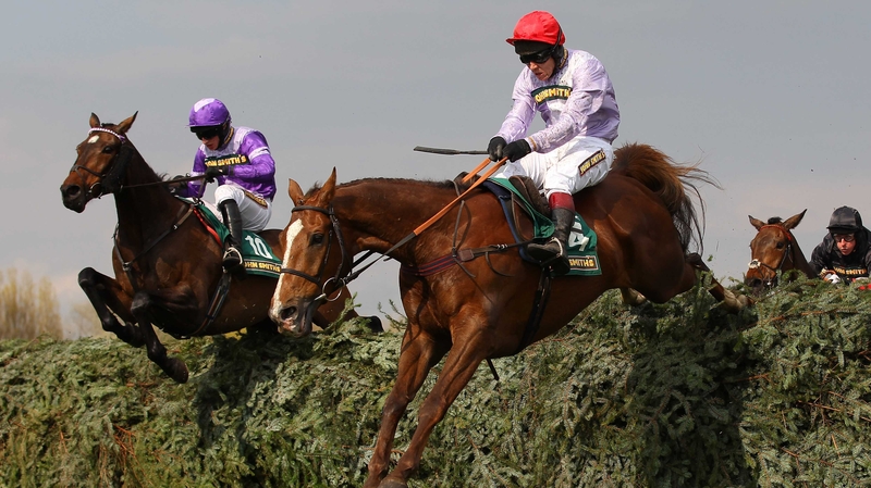 Chance Du Roy (nearest) eyes another win over the National fences