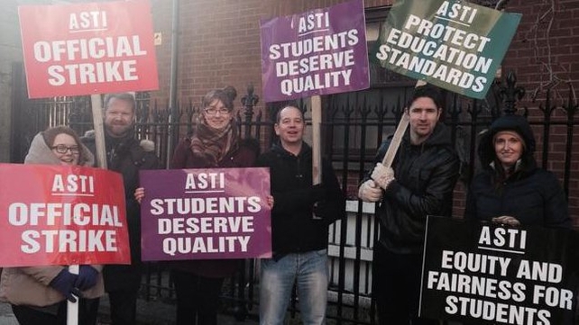 The protest at St Patrick's Cathedral Grammar School