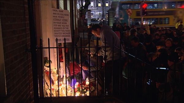 Bouquets have been left on the spot where Jonathan Corrie's body was found