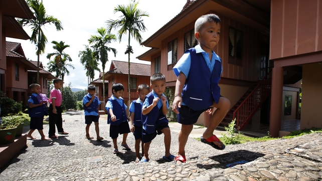 Children at the Yaowawit School, founded in the wake of the 2004 tsunami in Phang Nga, southern Thailand