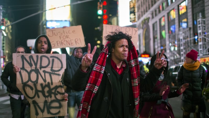 People protest over no indictment in Eric Garner's chokehold case in New York city