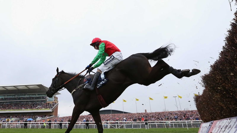 Balder Succes en route to victory at Aintree last April