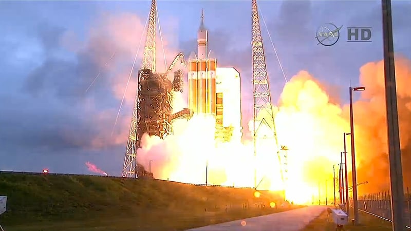 The unmanned spacecraft lit up the skies as it launched from Cape Canaveral