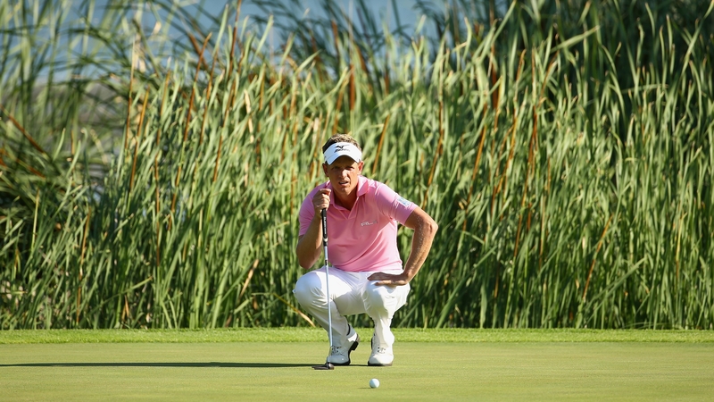 Luke Donald on the 17th green during his third round
