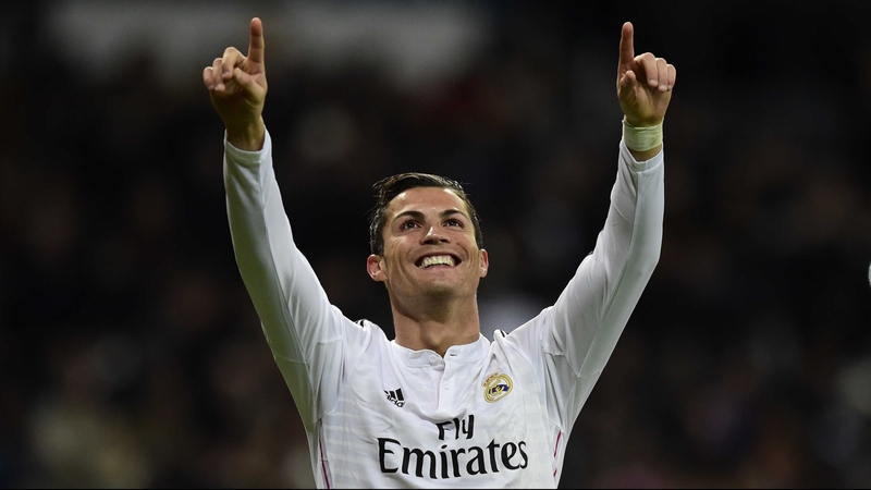 Cristiano Ronaldo celebrates his historic hat-trick