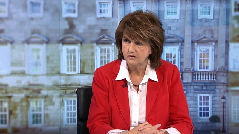 Joan Burton said the Irish people should be repaid before unsecured bondholders