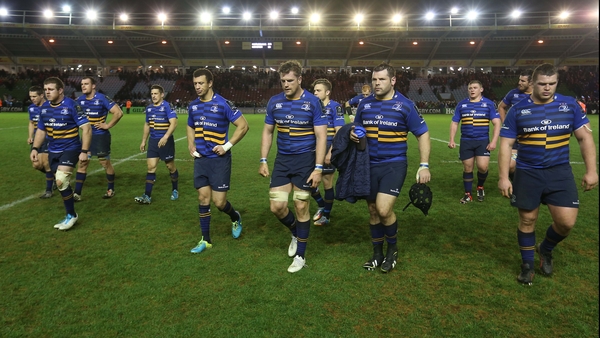 Leinster players dejected after the game