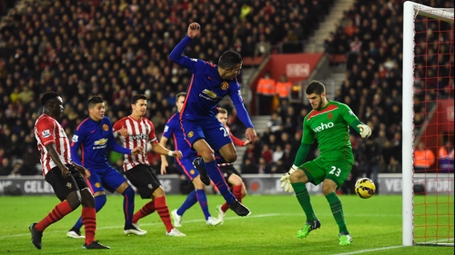 He shoots, he scores - Robin van Persie scored twice from Manchester United's only two shot on target