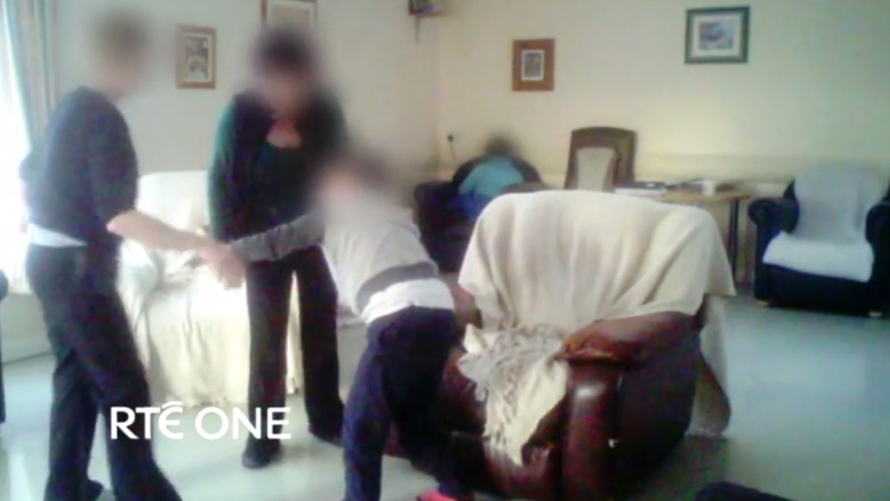 A still from footage shot by the RTÉ Investigations Unit at Áras Attracta