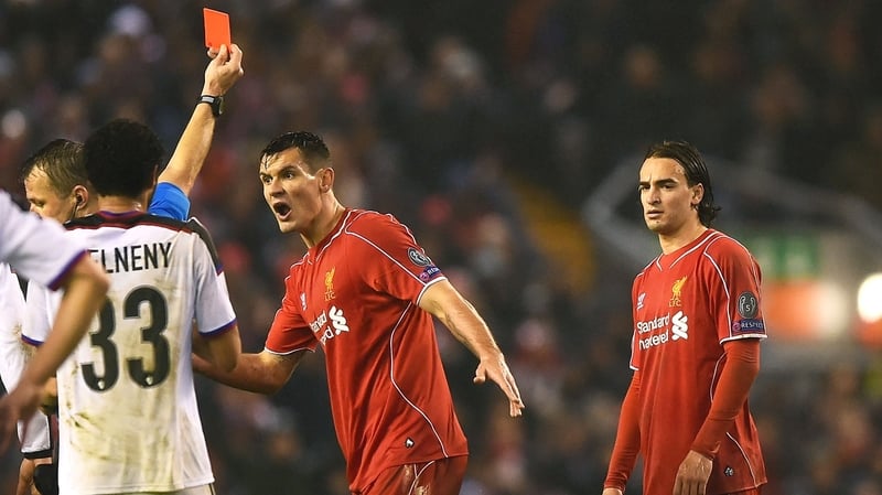 Lazar Markovic saw red minutes after being introduced as a substitute