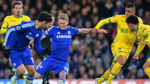 Andre Schurrle slots home Chelsea's second at Stamford Bridge