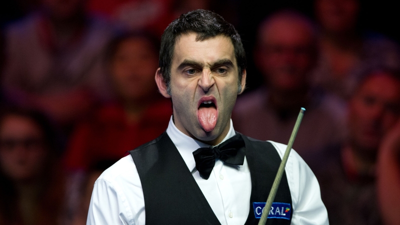 Ronnie O'Sullivan reacts during his match against Matthew Selt during the UK Championship at the Barbican Centre in York