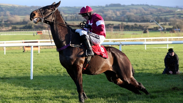 Ruby Walsh onboard Un Atout in the The Buy Your Go Racing In Kildare Badge Beginners Steeplechase at Punchestown