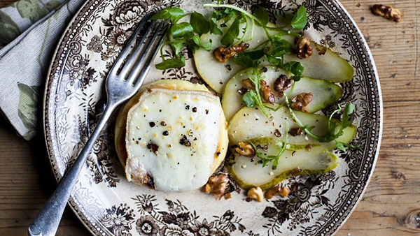 Knockdrinna Farmhouse Cheese Soufflés with Pear Sa