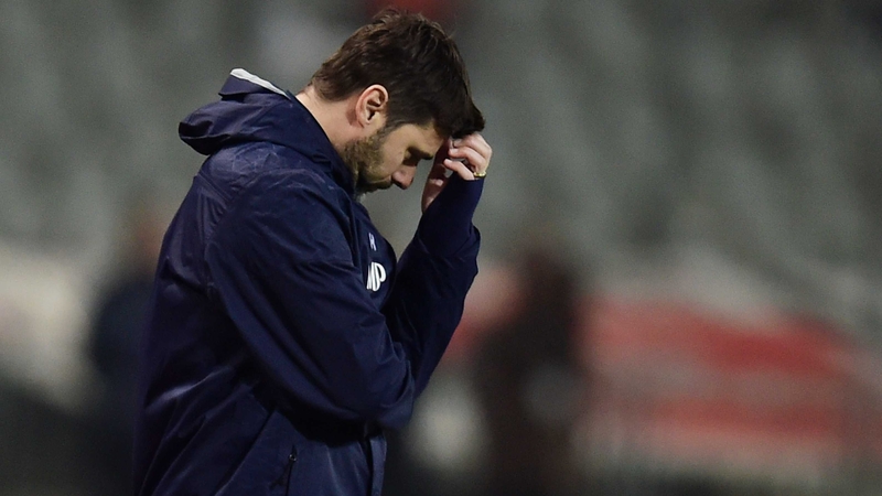 Mauricio Pochettino cuts a pensive figure on the touchline at the Ataturk Olimpiyat Stadium