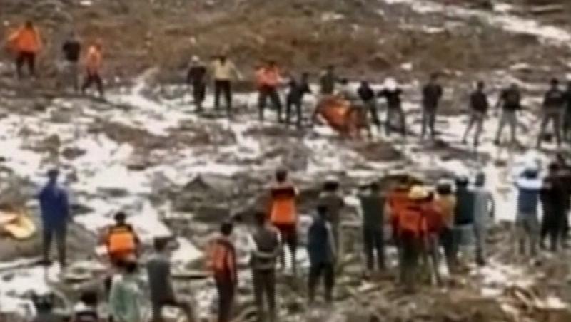 Rescuers are searching for almost 100 people who are missing after the mudslides