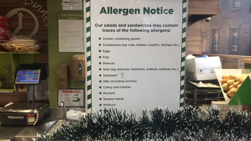 The list of ingredients that must be notified to consumers includes nuts, shellfish, soybeans, milk and eggs