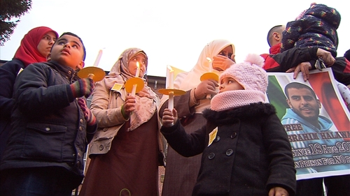 Today’s gathering coincided with Ibrahim Halawa's 19th birthday