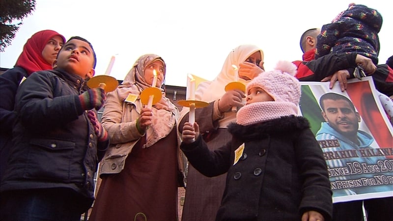 Today’s gathering coincided with Ibrahim Halawa's 19th birthday