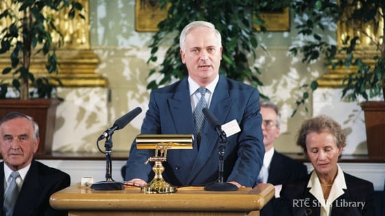 Albert Reynolds, John Bruton and Catherine McGuinness