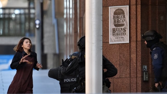 A staff member escapes from the café