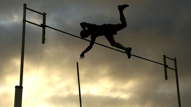 Poles apart: Joel Pocklington competes at the Steve Hooker Open in Melbourne