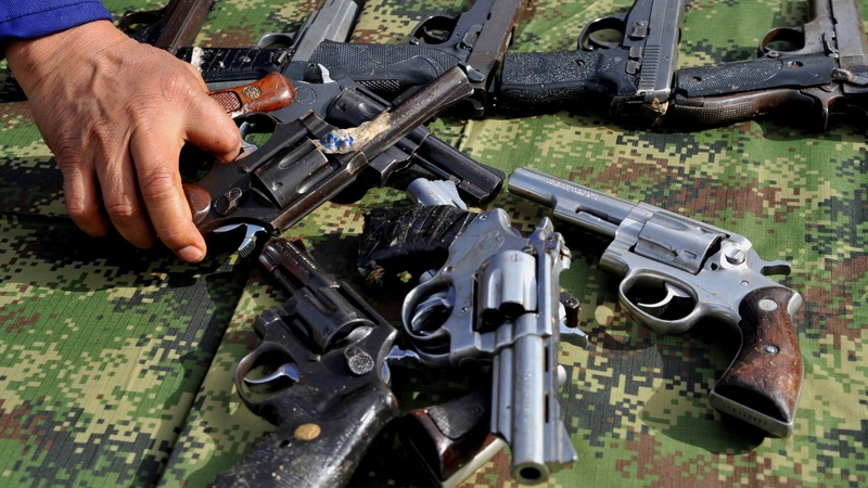 The rebels are expected to turn in all their arms by June