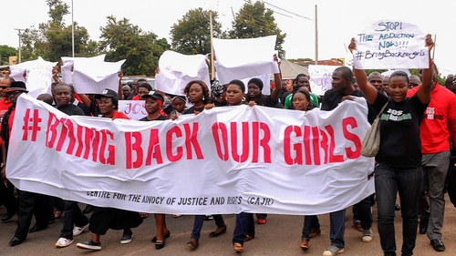 There were global street protests behind the banner 'Bring Back Our Girls'