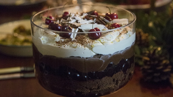Christmas Feast: Black Forest Brownie Trifle