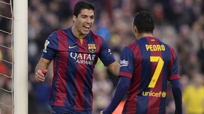 Luis Suarez is a doubt for Sunday's La Liga game at Atletico Madrid
