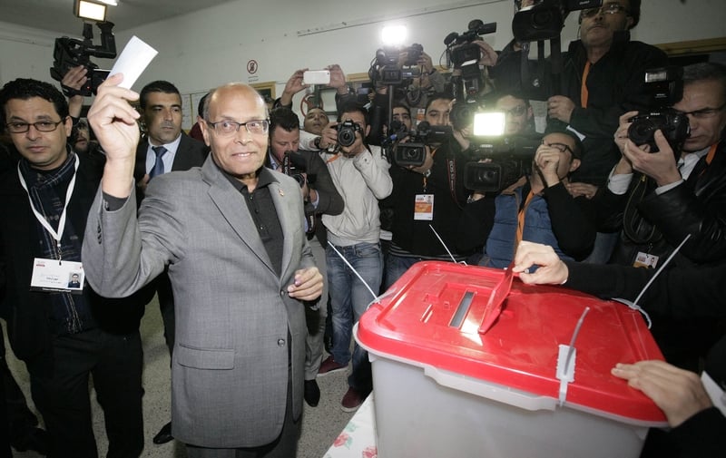 Current president Moncef Marzouki took 33% of ballots in the first round of voting in November